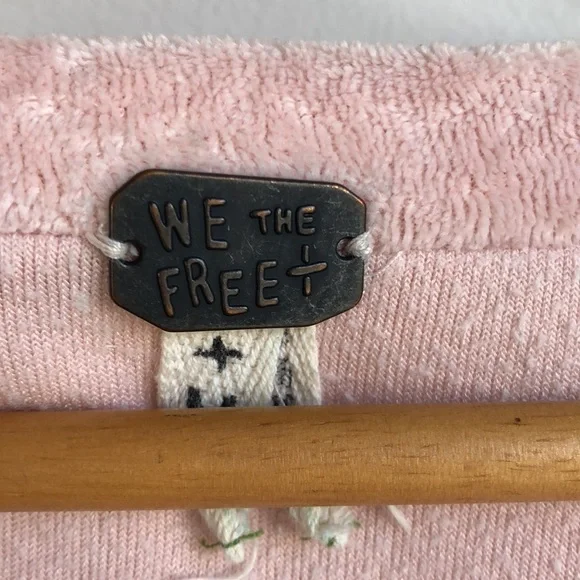 We the Free Milan blush pink crushed velvet top - Picture 7 of 8